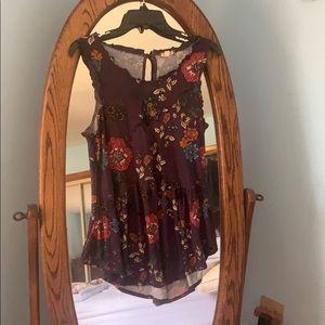 purple floral top